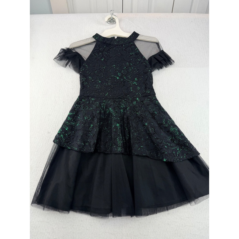 Wicked Paul Tazewell Black Green Lace Costume Dress Women's L 10/12 Universal
